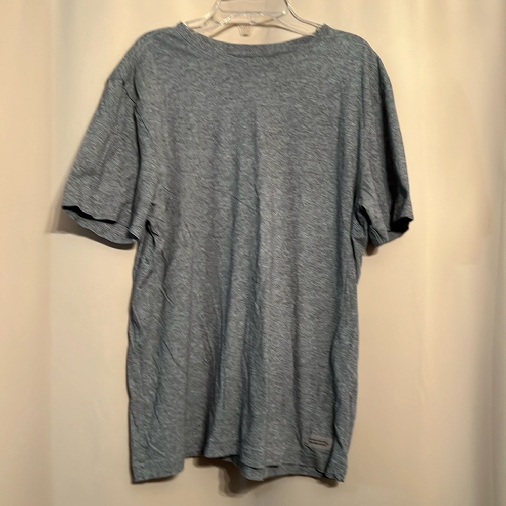Life is good men’s medium cotton T-shirt plain, short sleeve
